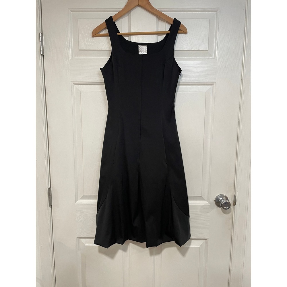 who Black Fit Flare Bubble Hem Dress Sleeveless Classic Formal LBD M 8 38 Spain